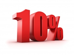 ������ 10% �� �����