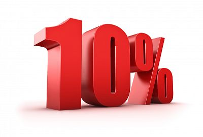 ������ 10% �� �����